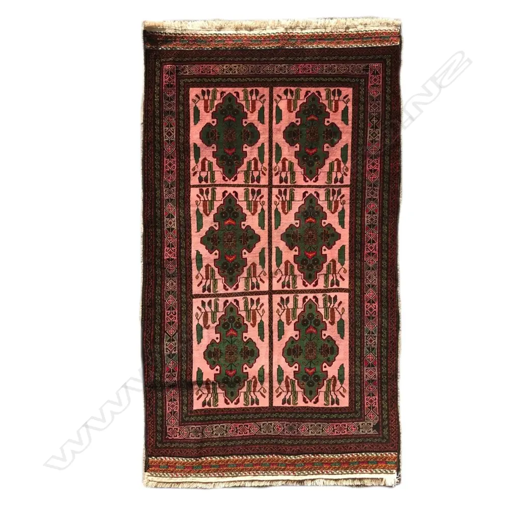 An unusual coloured Baluchi rug Image 1++