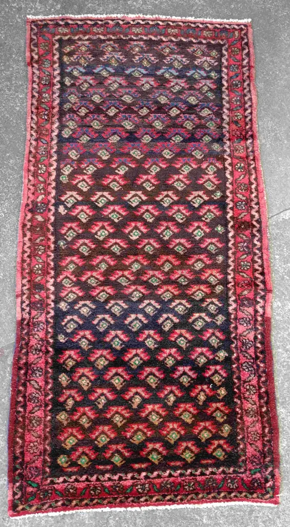 A hand knotted Persian Hamadan rug Image 1++