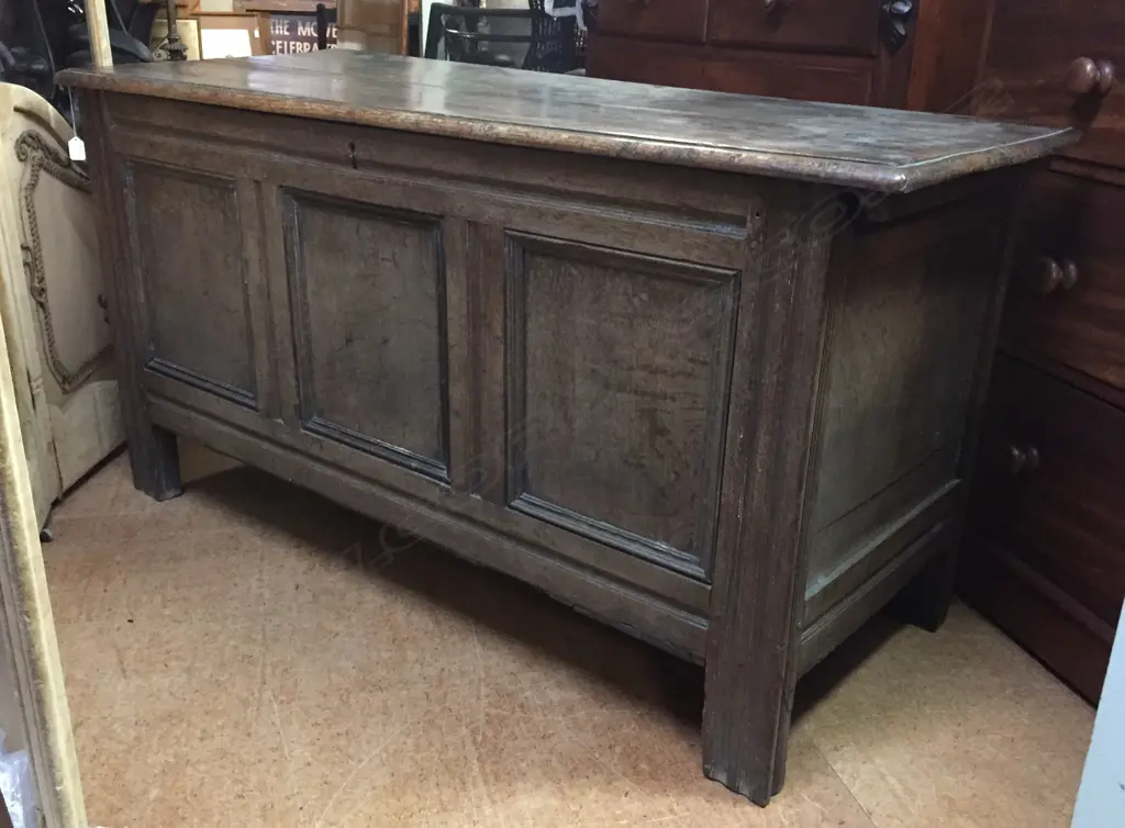 A George III oak coffer Image 1++
