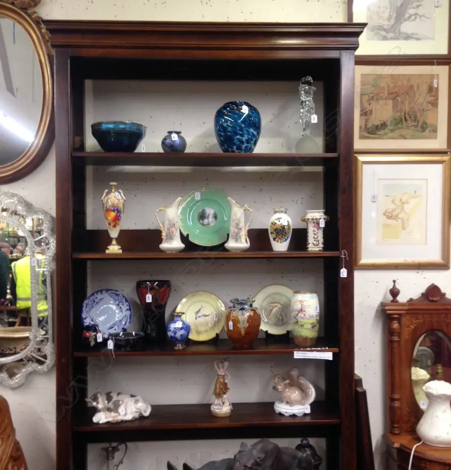 A tall oak Sefton Powrie bookcase Image 1++