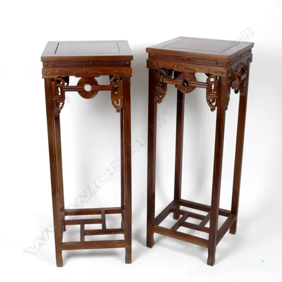 A pair of Chinese huanghuali plant stands