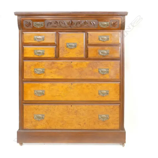 A large N.Z. colonial kauri Scotch chest