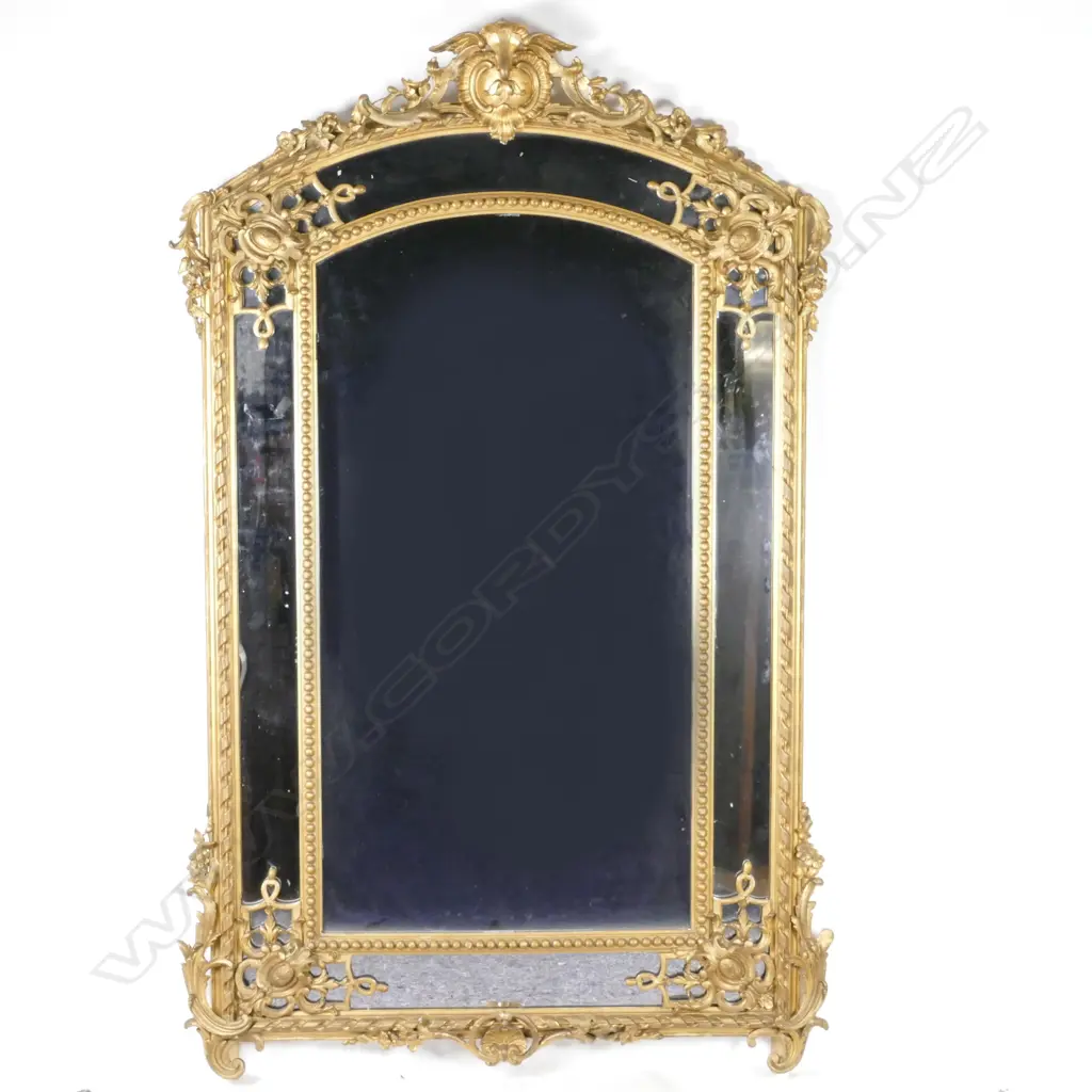A large French style gilt framed mirror Image 1++