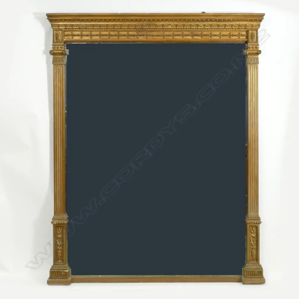 A 19thC gilt framed overmantel mirror Image 1++