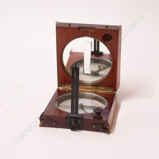 An early 20thC French military/surveyor's alidade compass