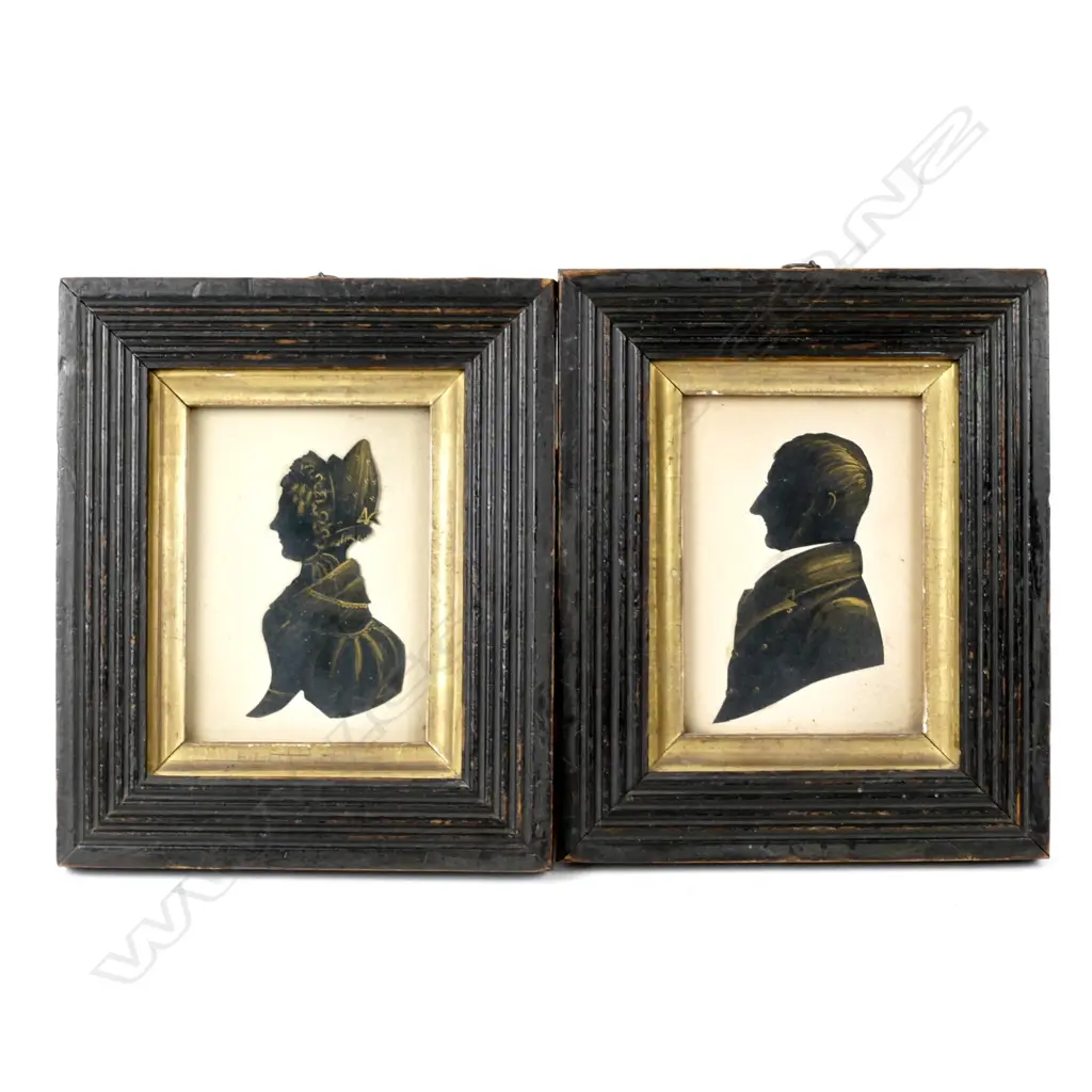 A pair of good Victorian silhouettes Image 1++