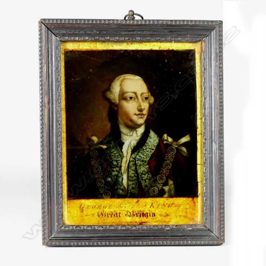 A late 18thC miniature portrait of George III (King of Great Britain) Image 1++