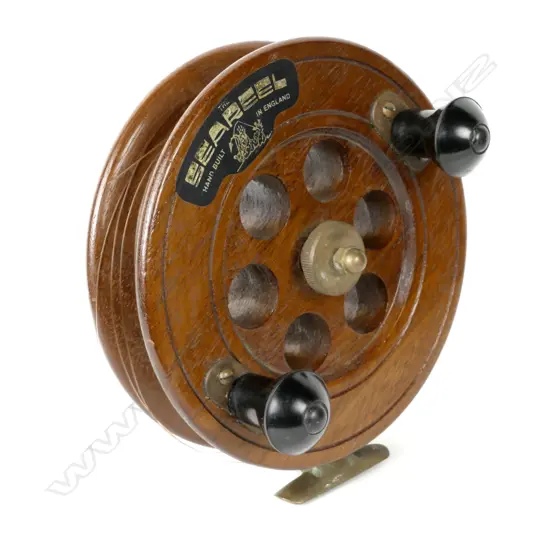 A large 7" Scarborough 'Seareel' oak reel