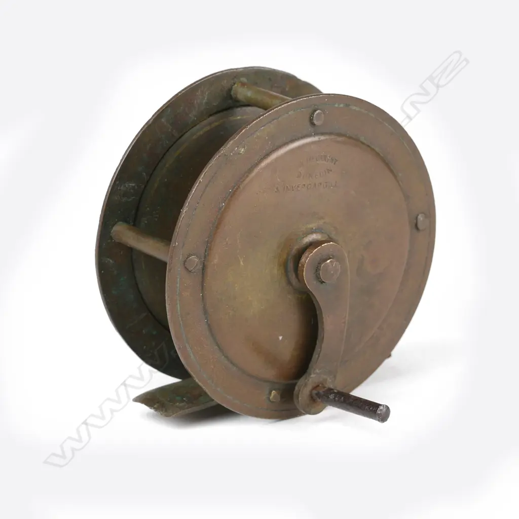 2½" brass crank wind reel Image 1++