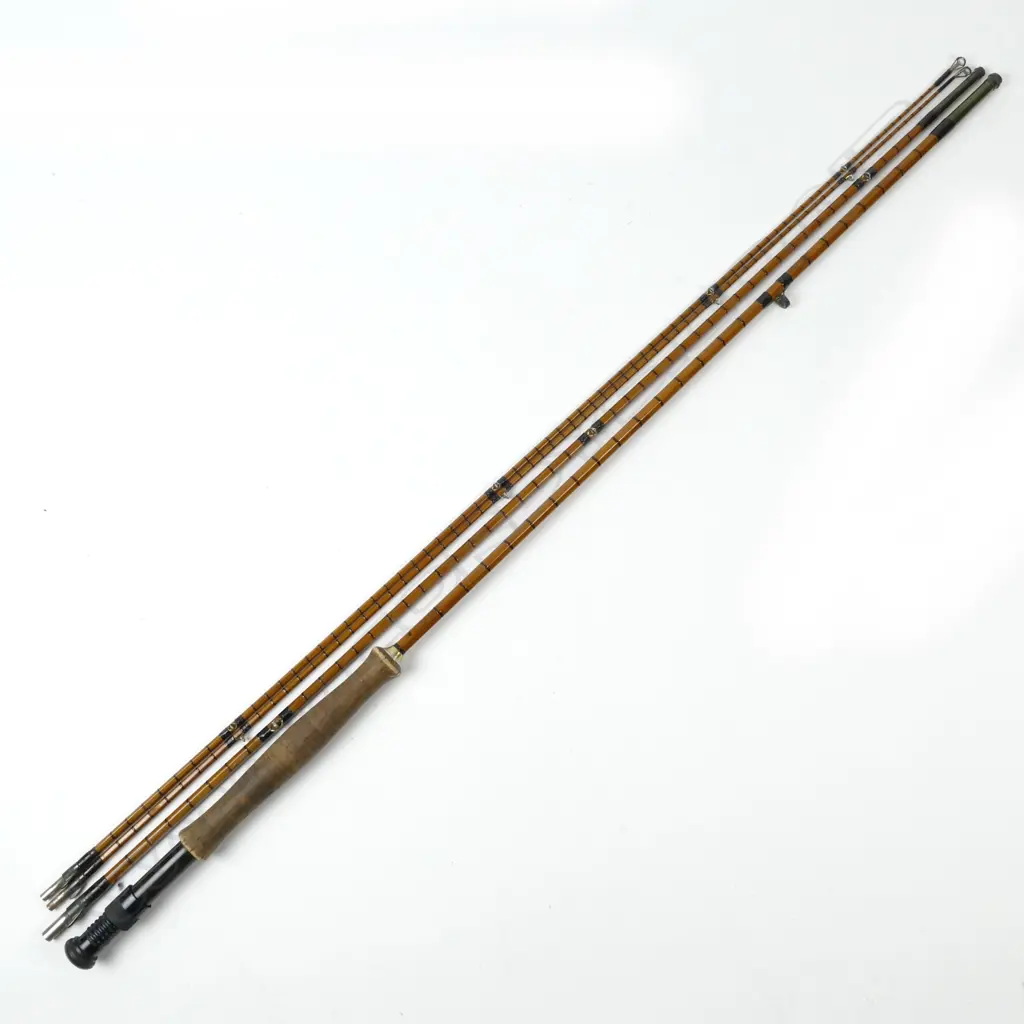 A rare Walker Brampton's (Alnwick) 'Tongasand' 9'6" three-piece split cane fly rod Image 1++