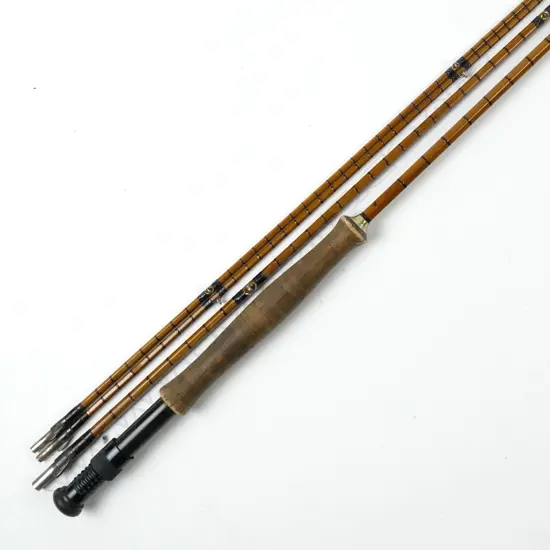 A rare Walker Brampton's (Alnwick) 'Tongasand' 9'6" three-piece split cane fly rod