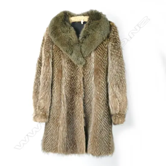 A racoon fur jacket