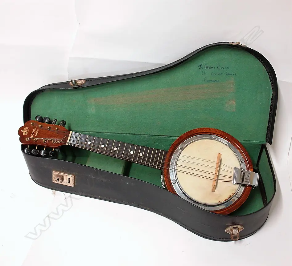 A c.1920s George Houghton & Sons 'Model 3000' small banjo mandolin Image 1++