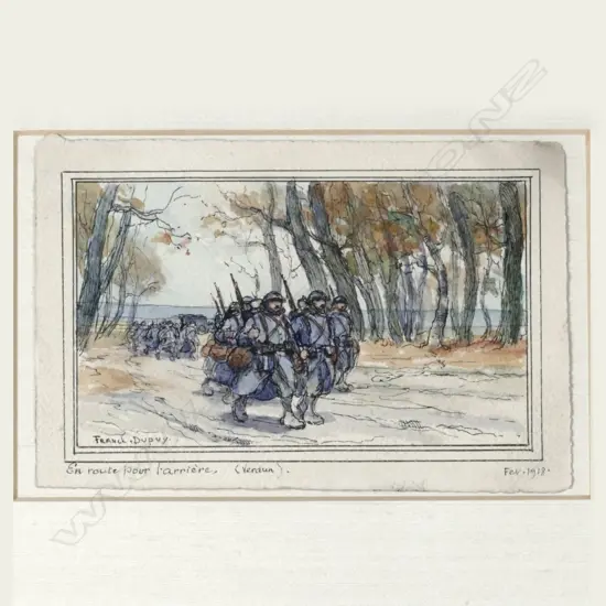Military sketch by Franck Dupuy