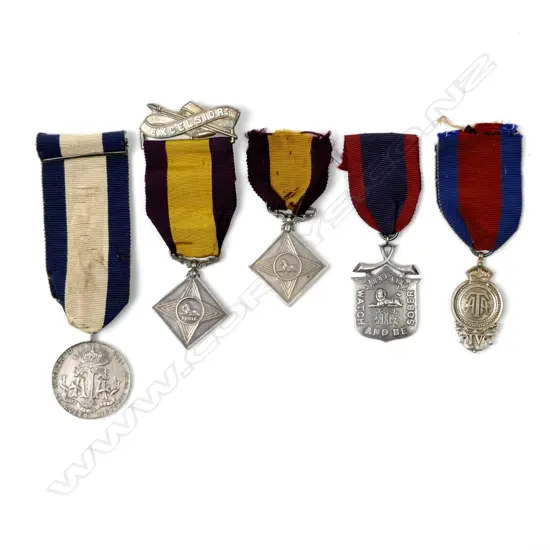 Five Army Temperance Association medals
