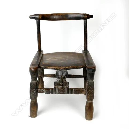 An African Ivory Coast (Baule/Anyi peoples) chief's chair
