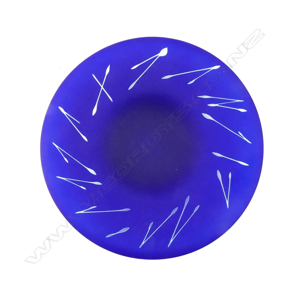 A Garry Nash cobalt blue platter Image 1++