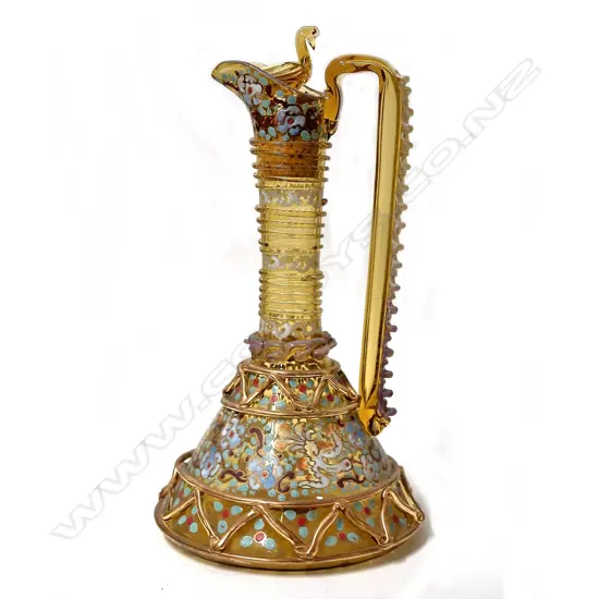 An early 20thC European highly decorative carafe
