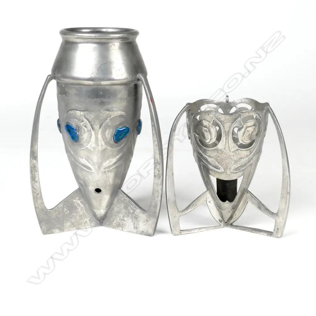 Two Archibald Knox Tudric pewter vases Image 1++