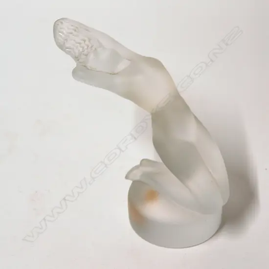 A modern Lalique naked woman 'Chrysis' glass sculpture