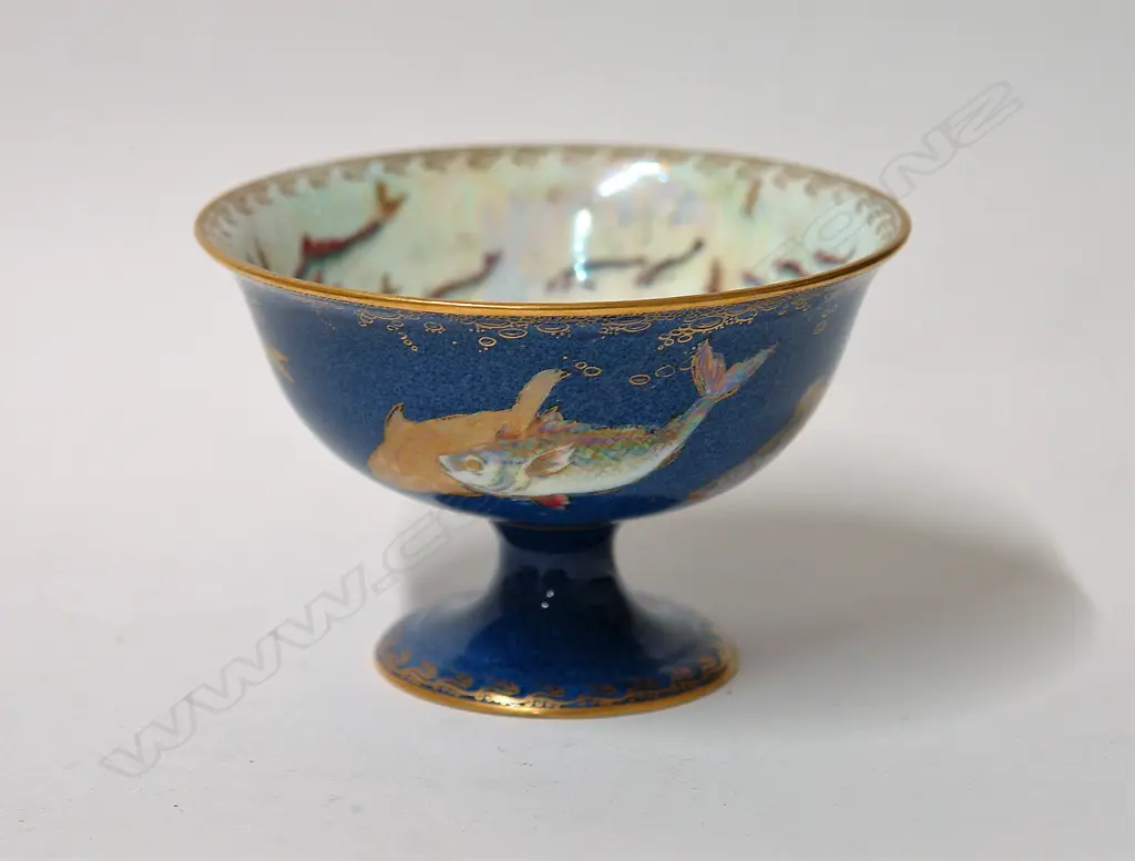 A Wedgwood fish lustre pedestal bowl Image 1++