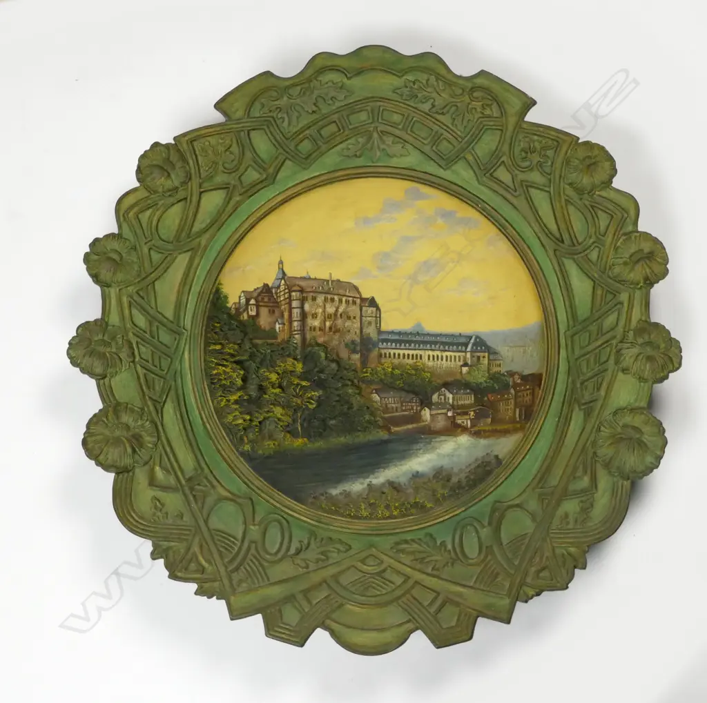 A pair of Wilhelm Schiller ceramic plaques Image 1++