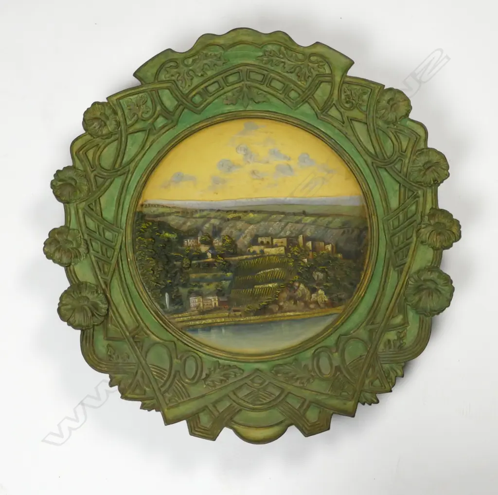 A pair of Wilhelm Schiller ceramic plaques Image 1++