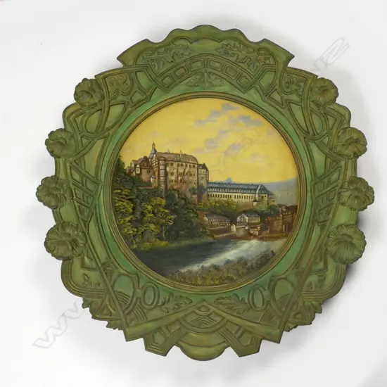 A pair of Wilhelm Schiller ceramic plaques