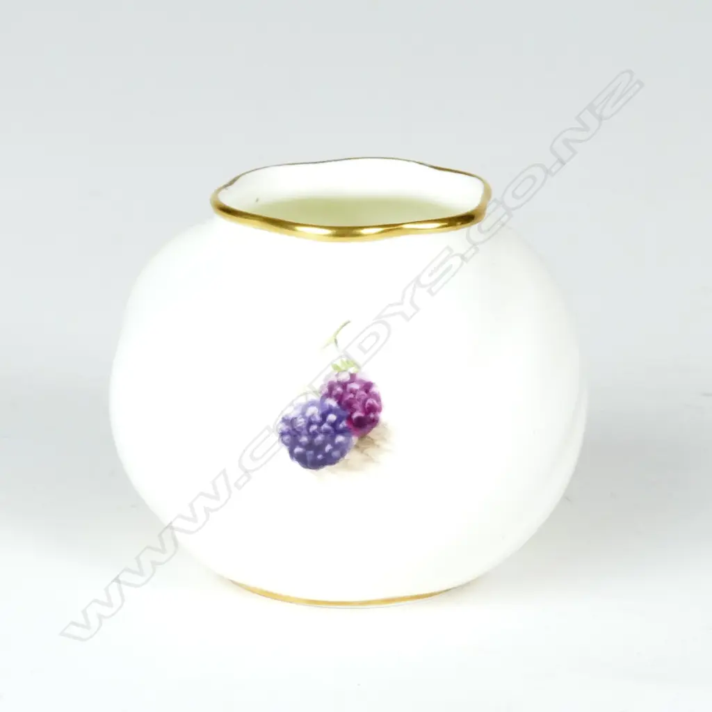 A Royal Worcester squat spherical posy vase Image 1++