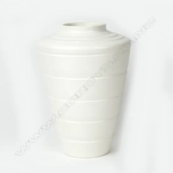 A Keith Murray white Wedgwood vase