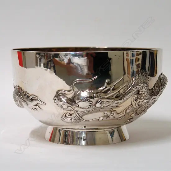 A large Chinese silver bowl