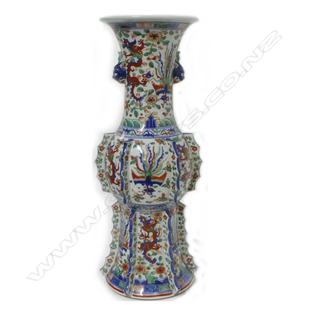 A Chinese gu form vase Image 1++