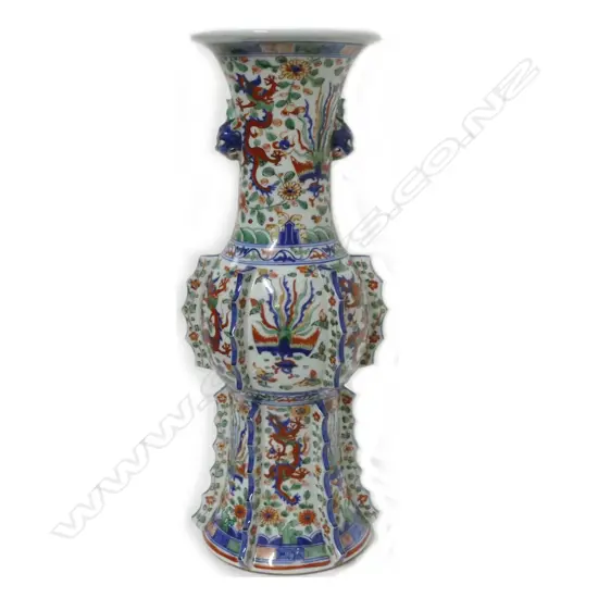 A Chinese gu form vase