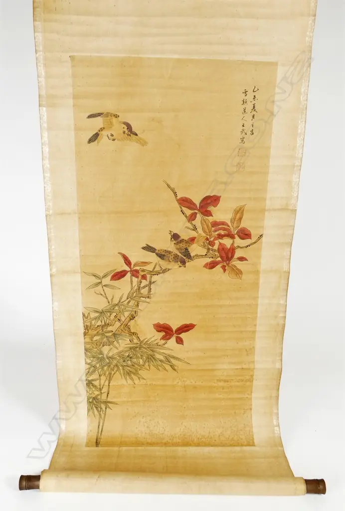 Two old Chinese scrolls Image 1++