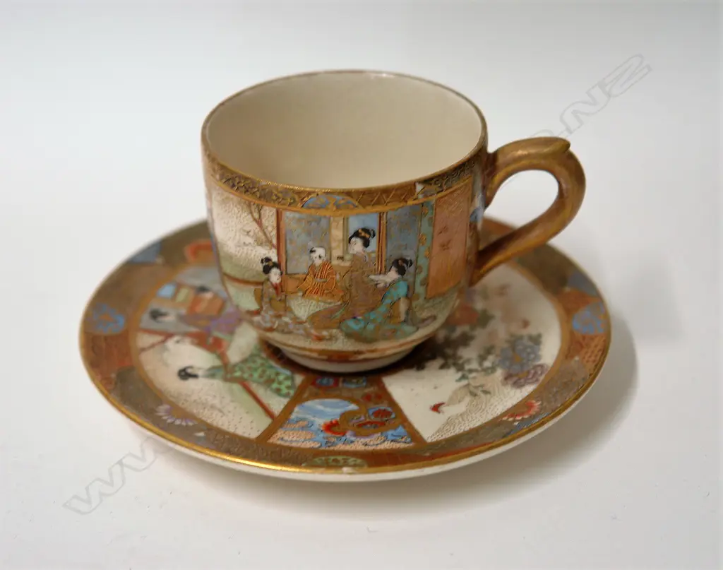 A Satsuma teacup and saucer Image 1++