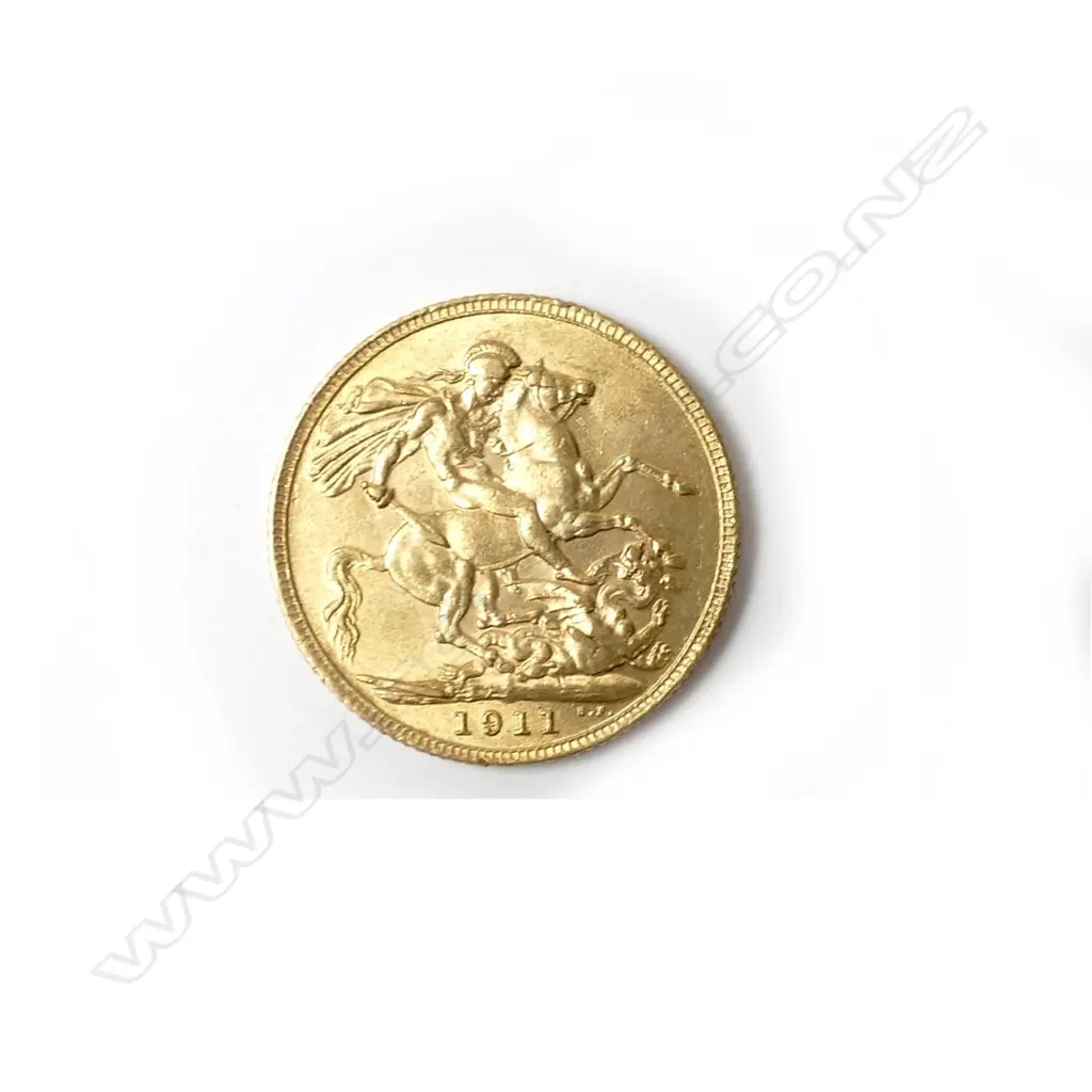 FULL GOLD SOVEREIGN 1911 Image 1++