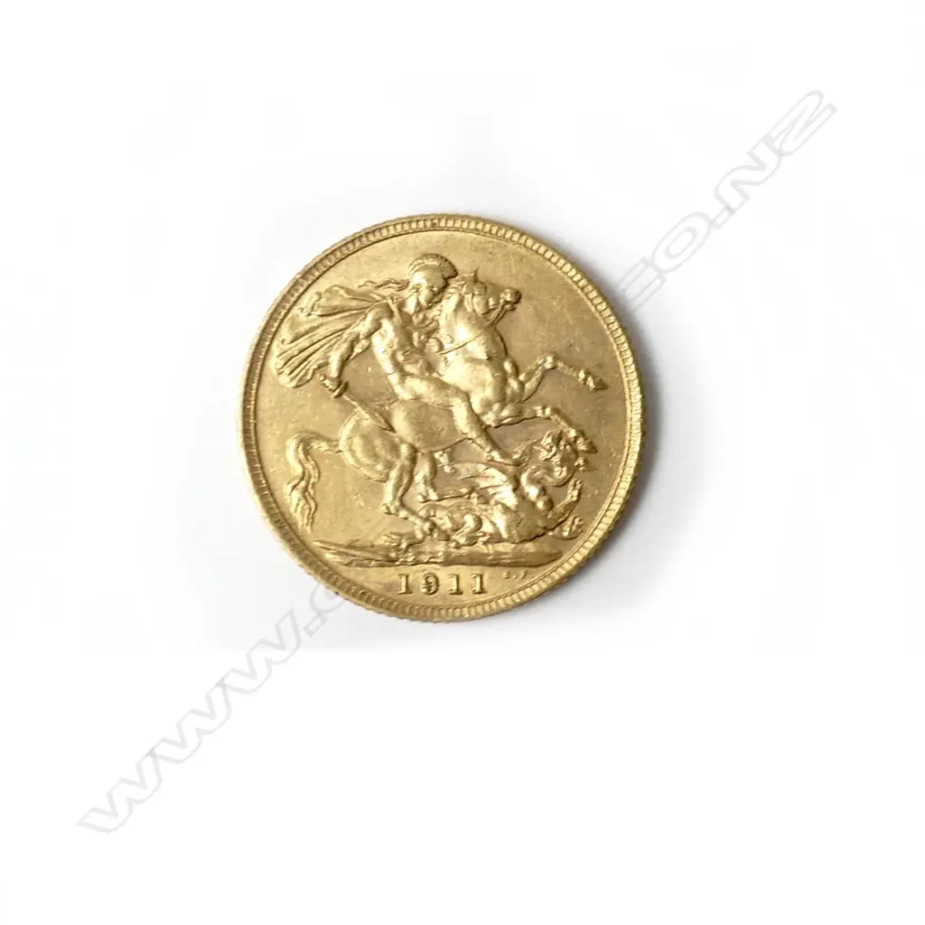 FULL GOLD SOVEREIGN 1911 Image 1++