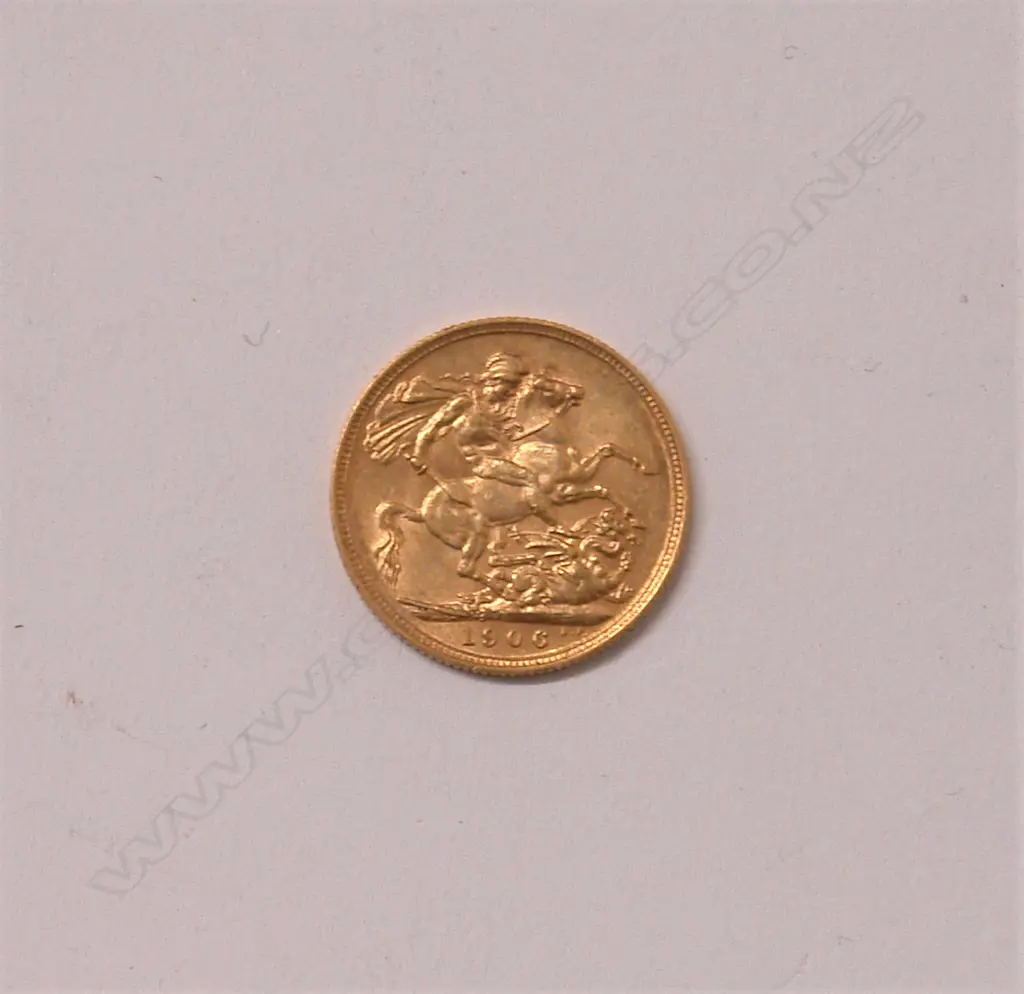 FULL GOLD SOVEREIGN 1906 SYD Image 1++