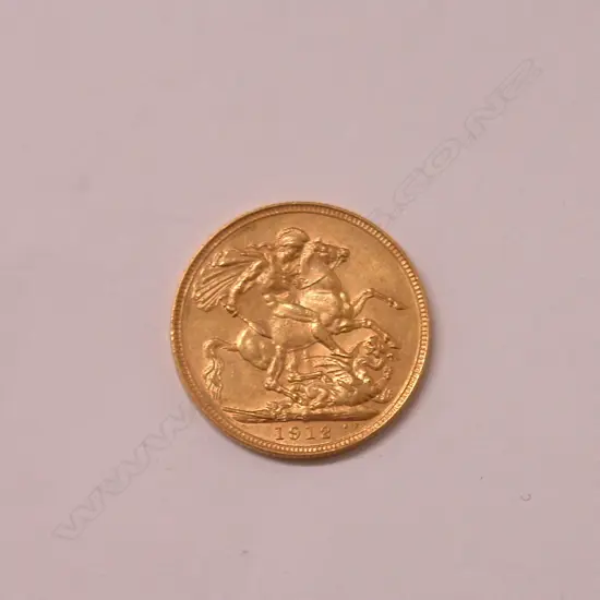 A 1912 gold full sovereign
