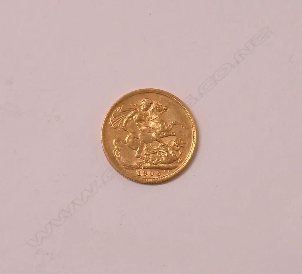 A 1906 gold full sovereign Image 1++