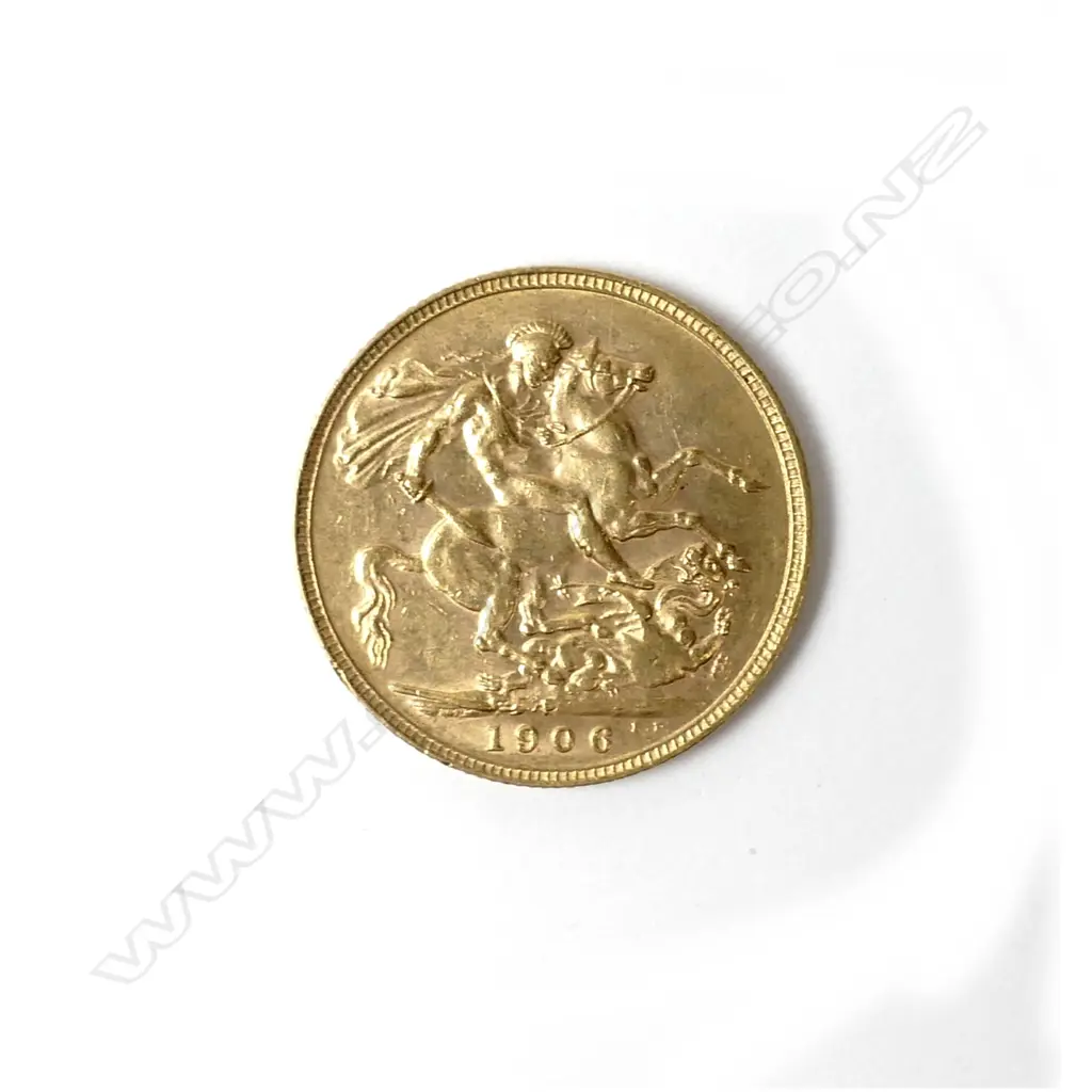 A 1906 gold full sovereign Image 1++
