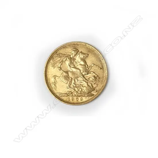A 1909 gold full sovereign