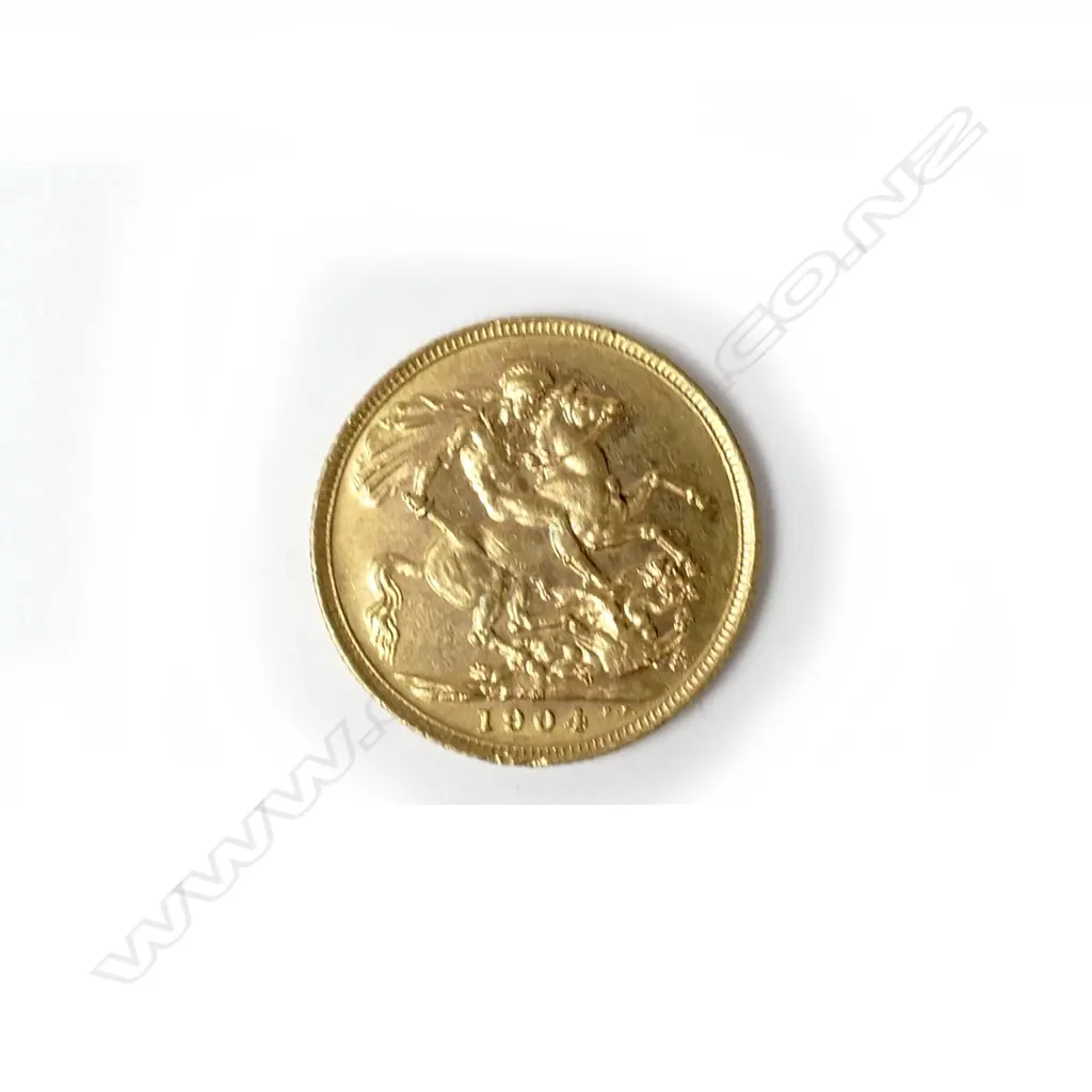 A 1904 gold full sovereign Image 1++