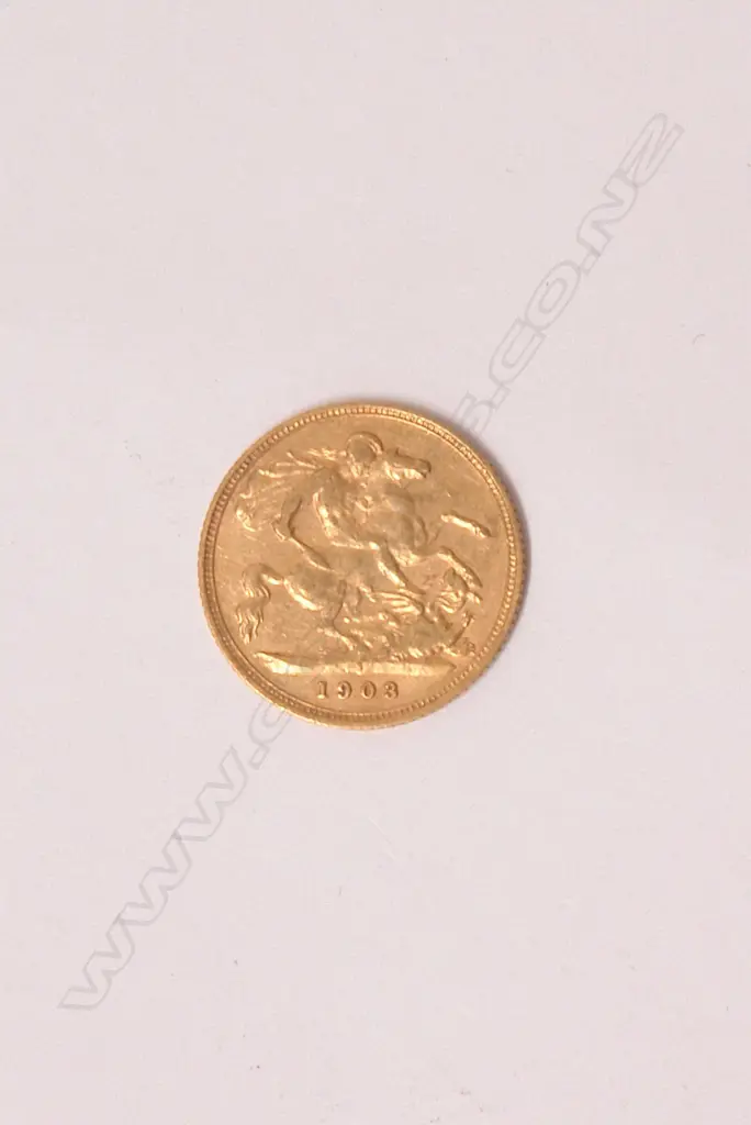 A 1903 gold half sovereign Image 1++