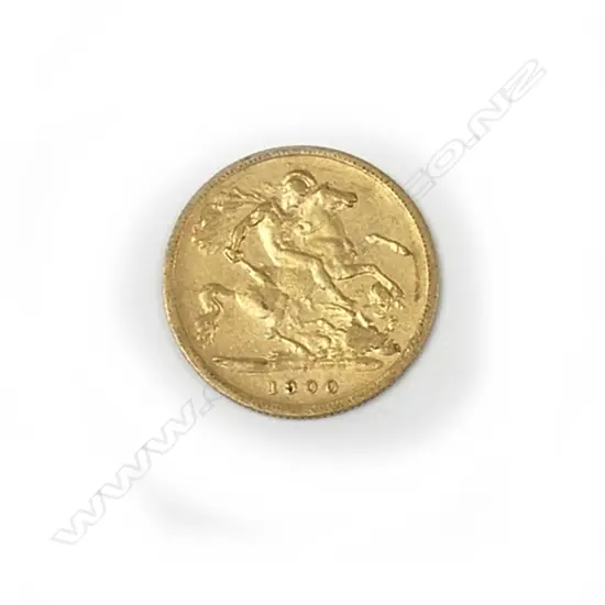 A 1900 gold half sovereign
