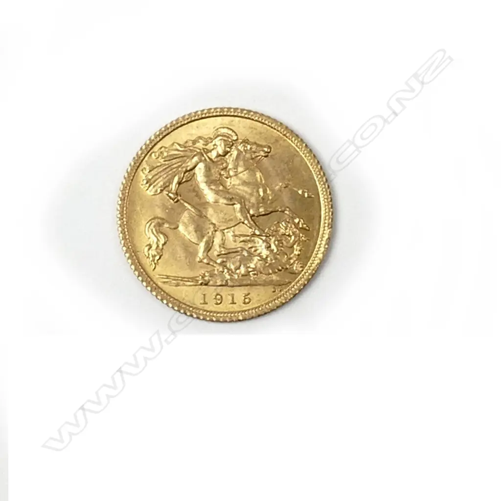 A 1915 gold half sovereign Image 1++
