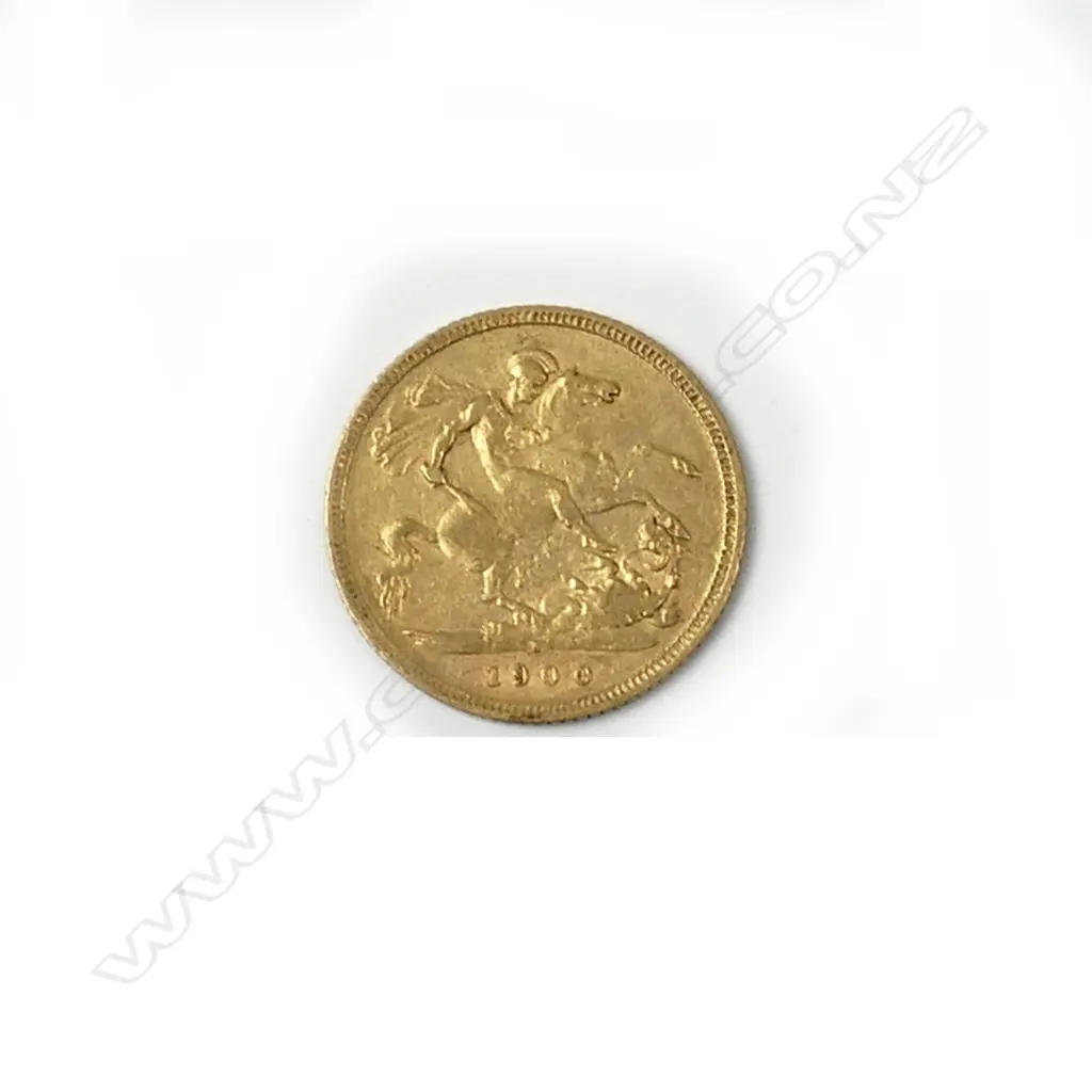 A 1900 gold half sovereign Image 1++