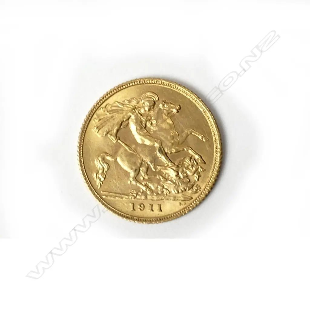 A 1911 gold half sovereign Image 1++
