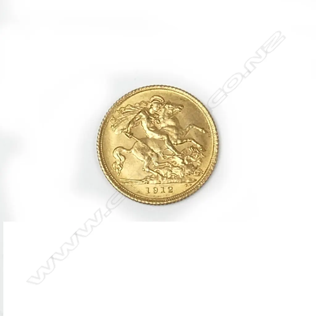 A 1912 gold half sovereign Image 1++