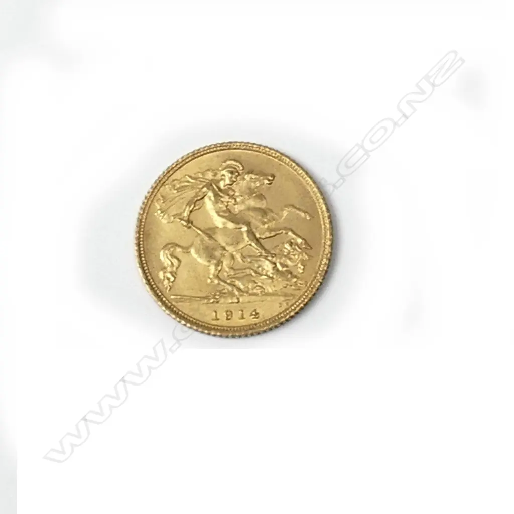 A 1914 gold half sovereign Image 1++
